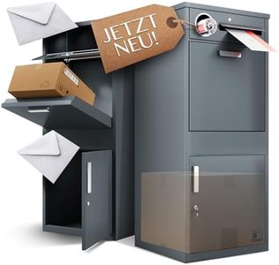 Paketbox mit Zeitungsfach - Paketbriefkasten Witterungsbeständig, Briefkasten mit Paketfach Anthrazit, Paketkasten, Diebstahlschutz, Paketbox draussen groß XXL Montageanleitung