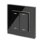 Retrotouch 2803 Friends of Hue Smart Switch - Black Plain Glass, 86.0 mm*14.0 mm*86.0 mm