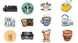 Chai is Love Stickers Pack of 12 for Tea Lovers(Vinyl Stickers, Multipurpose use for Laptop/Mobile/Bike/Luggage/Bottle/Guitar/Journal), 2.5 x 2.5 inches, Multicolor