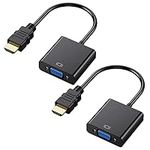 HDMI to VGA Adapter 2 Pack, Gold-Pl