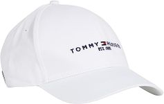 Tommy Hilfiger - Men's Baseball Cap - Embroidered Logo - 100% Cotton - Men's Accessories - Caps for Men - Men's Baseball Caps - White