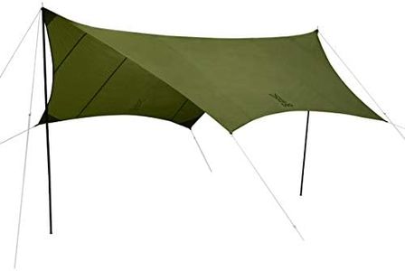 DOD TT5-631-KH Basic Hexa Tarp, Waterproof, Medium, All-in-One Extension Tape, Standard Included, UV Treated