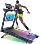 1st Smart Home Treadmill only for Marathoner, UREVO Quiet Treadmills for Home with Dual Brushless 4.0 HP Motorized, 12.5 MPH Foldable Treadmill, 12% Auto Incline, Installation Free