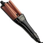 Revlon RVIR3049F Hair Waver with Copper Tourmaline Ceramic Coating, Adjustable Waver, Professional High Heat with Multiple Heat Settings, 4 Types of Waves, Auto Shut-Off, Dual Voltage, Copper