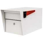 Mail Boss 7507 Curbside Mail Manager Locking Security Mailbox, White