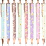 Chris.W Fancy Pens,8pcs Cute Pens Sparkly Glitter Pens for Journaling,Gift Set for Women Girls,Sparkle Beautiful Pens,Black