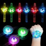 12 Pack Fidget Light up Bracelet Toys, Halloween Fidget Toys Party Favors for Kids, Glow in The Dark LED Neon Birthday Party Supplies, Loot Gags Fillers Christmas Gifts for Kids