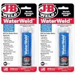 J-B Weld WaterWeld, 1 Hour Cure, Epoxy Putty Stick - 2 Pack, Off-White (8277-2)