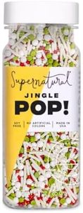 Jingle Pop! Natural Nonpareil Christmas Sprinkles by Supernatural, No Artificial Dyes, Soy Free, Gluten Free, Vegan, 3oz