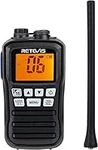 Retevis RM01 VHF Marine Radio, IP67 Waterproof Walkie Talkie, Vibration Floating 88 Channels Handheld Radio for Kayaking Fishing Boating (Black, 1 Piece)