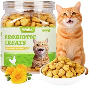 Wellix 13.5oz Probiotic Health Supplement Cat Treats for Indoor Cats - Chicken Flavor Kitten Snacks for Gut+Immune Health - Add Fos & Inulin Cat Training Biscuits