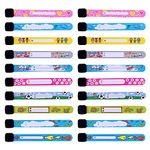 TSHAOUN 20PCS Child Safety ID Wristband，Anti Lost Child ID Bands Waterproof Adjustable and Reusable，Emergency Bracelet for Boys and Girls Outdoors (Multicolor)