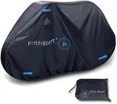 FifthStart Waterproof Bike Cover. Ripstop Fabric & UV Resistant. Double Stitched & Heat Sealed Bike Covers Outdoor Storage Waterproof With Unique Breathe Valves. Ideal Bicycle Cover (1,500mm Black & Blue)