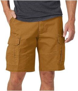 Cargo Shorts for Men 5 Inch Inseam Lightweight Quick Dry Casual Work Summer Outdoor Hiking Golf Active Wear Multi Pocket 01# Orange Large