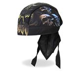 Hot Leathers Womens Motorcycle Traditional-African-Head-Wraps, Black