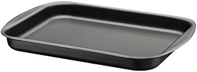 Tramontina 34 cm Brasil Aluminum Flat Roasting Pan with Interior and Exterior Starflon Max Nonstick Coating Graphite, 2.9 Litre Capacity