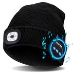 KEZKALS Stocking Stuffers for Men, Bluetooth Beanie Hat, Christmas Stocking Stuffers Gifts for Men, Mens Gifts for Him Black