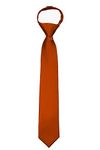 ZIP-ADF-27 - Mens Solid Color Zipper Necktie