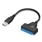 SATA to USB Cable Adapter,USB 3.0 to SATA Hard Drive Adapter - SATA III to USB External Converter Cable for 2.5" SSD/HDD Hard Drive Disks