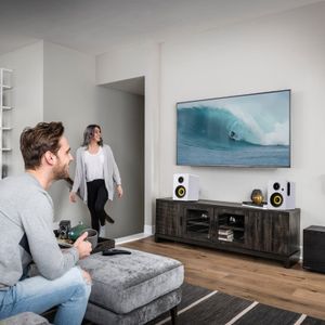 Sanyun SW206 HiFi Bookshelf Speakers – White Stereo Pair