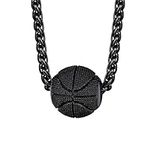 Black Basketball Necklace for Men B