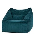 icon Morgan Cord Bean Bag Chair, Teal Green, Giant Bean Bag Armchair, Large Bean Bags for Adult with Filling Included, Living Room Furniture Bean Bag Chairs