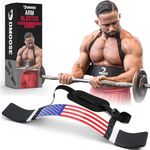 DMoose Fitness Arm Blaster for Biceps & Triceps Body Building, Muscle Strength Gains, Contoured and Adjustable bicep support for Curling & Weight Lifting, Well Balanced Support with Adjustable Strap