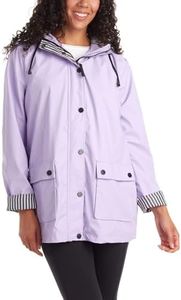 URBAN REPUBLIC Rain Jacket Women - Lightweight Waterproof Windbreaker for Women (S-3XL), Size Large, Lilac Purple