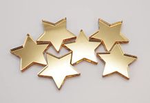 6 Pcs Acrylic Gold Stars Fridge Magnets | magnetic star chart | children rewards chart | mirrored | strong magnets