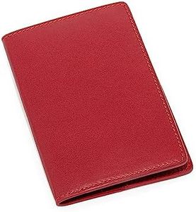 Maruse Italian Leather Passport Cover for Men and Women, Handmade in Italy, Red, One-Size, Classic