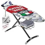 Bartnelli Pro Ironing Board | Italian Crafted, Extra-Wide Full Size Iron Board, Adjustable Height, Reflective Heat Technology for 50% Faster Ironing, Sturdy Arch-T Legs, Sturdy Steam Station Iron Rest