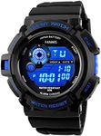 Fanmis S-Shock Multi Function Digital LED Quartz Watch Water Resistant Electronic Sport Watches Black