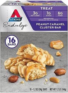 Atkins Endulge Treat, Peanut Caramel Cluster Bar, Rich Nougat Center dipped in Caramel, with Savory Peanuts. Keto-Friendly. (16 Bars)