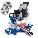 Scheppach HM140L Sliding Mitre Saw, 2000W, 2 x 305mm 24T 48T TCT Blade, 330mm Cross Cut, Double Bevel 45°, Laser, Wood, Plastic & DIY