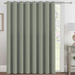 Smarcute Blockout Curtain Extra Wide Blackout Curtain Draperies for Bedroom/Living Room/Sliding Glass Door, Eyelet Top Energy Saving Single Piece 254cm Wide by 213cm Drop, Sea Grass