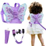 Lehoo Castle Toddler Reins, 4 in 1 Baby Reins Walking Harness Butterfly, Reins for Toddler with Anti Lost Wrist Link, Toddler Harness for Walking 1-3 Years