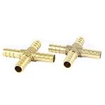 Sourcingmap 2 Pieces 4 Way Cross Shaped 8mm Tube Hose Barb Connector Pipe Fittings