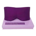 Friends of Meditation Sleep Mask | Eye Cover | Upgraded Velcro Design | Total Blackout | 100% Mulberry Silk | Night Eye Mask for Men Women | Blindfold | Eye Cover for Travel, Sleep & Yoga (Purple)