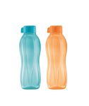 Tupperware Small Sports Eco Water Bottle 500ml Set of 2 (Blue & Orange, Plastic)