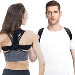 Ticoni Posture Corrector for Women and Men,Adjustable Upper Back Brace, Breathable Back Support straightener, Providing Pain Relief from Lumbar, Neck, Shoulder, and Clavicle, Back, BBJ001