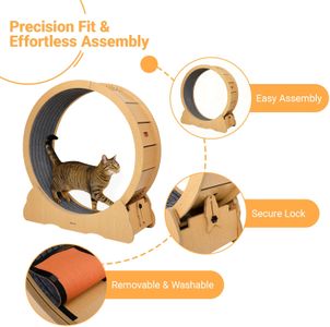 XL Cat Exercise Wheel – 43.3" Large Indoor Running Toy