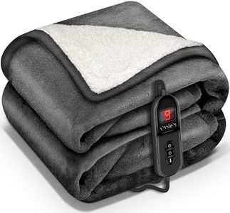 sinnlein® Couverture chauffante 180 x 130 cm avec arrêt Automatique | Couverture électrique avec 9 Niveaux de température | Couverture Douillette Lavable