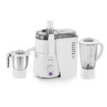 Sujata Powermatic Plus Juicer Mixer Grinder|900 Watts Double Ball Bearing Motor|22000 RPM|Non-Stop 90 Mins Running|2 Jars including 1750ml Blender, 1000ml Grinder Jar| (White)