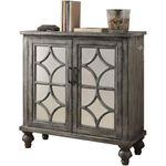 Acme Furniture Velika 2 Doors Console Table, Wood, Weathered Gray