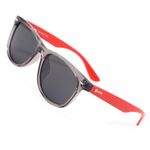 ATOM Polarized 100% UV Protection Kids Sunglasses - Aged between 5-12 Years Children Sunglasses for Boys and Girls (Black Lens, Grey & Red)