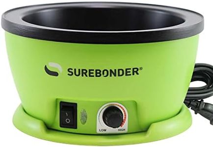 Surebonder Electric Hot Glue Skillet, Adjustable Temperature 225-400 F, 5-1/4" Diameter, 1-in Depth, Dip Crafts Directly Into Pot of Hot Glue (803)