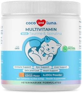 Multivitamin for Cats - 4oz Powder - L-Lysine, Taurine, and Spirulina for Immune Support and Eye Health - Fish Oil & Vitamins for Skin and Heart Health. (for Cats)