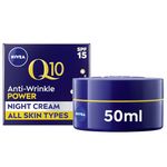 NIVEA Q10 Anti-Wrinkle Power Firming Night Cream (50ml), Hydrating Night Moisturiser to Reduce Lines and Wrinkles, Night Cream for Firmer Skin in 7 Days