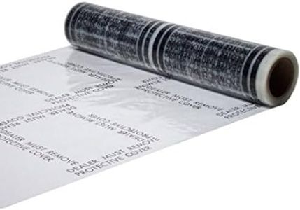 Hi-Tech Auto Adhesive Plastic Floor Mat, 4 mil | Perforated Every 24" | 100 Mats Per Roll | (24" Wide, 200' Long)