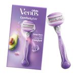 Gillette Venus Comfortglide Hair Removal Razor for Women with Avocado Oils & Body Butter, Freesia Scent, 1 Pc